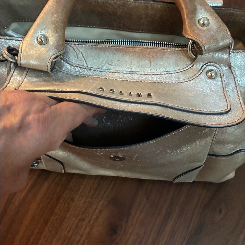 Celine Metallic Gold Leather Tote - Picture 4 of 15